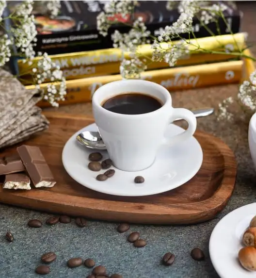 LUBIANA PAULA Komplet filiżanka do espresso 70 ml + spodek 12 cm / 12 os / 24 el 