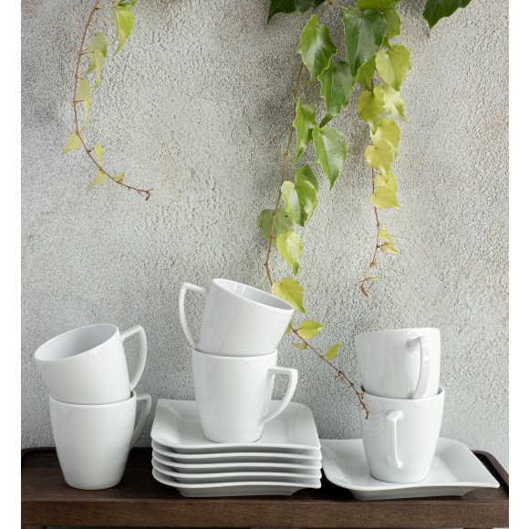 LUBIANA OPERA Komplet filiżanka 200 ml + spodek 14,5 cm / 6 os / 12 el 