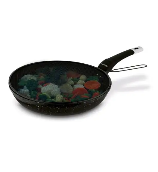 TADAR Sitko ochronne z rączką na patelnię / 29 cm / ochrona przed pryskającym tłuszczem