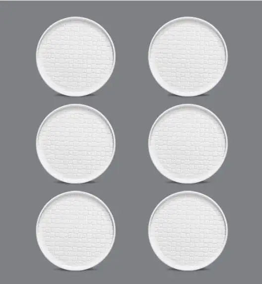 LUBIANA MARRAKESZ 6 x talerz deserowy 20 cm / biały 