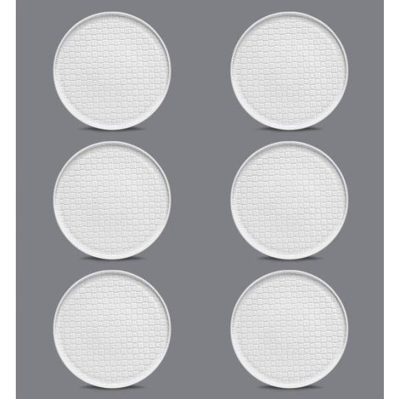 LUBIANA MARRAKESZ 6 x talerz obiadowy 26 cm / biały