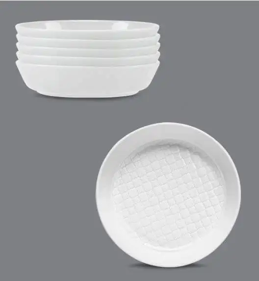 LUBIANA MARRAKESZ 6 x talerz głęboki 20 cm / biały / porcelana