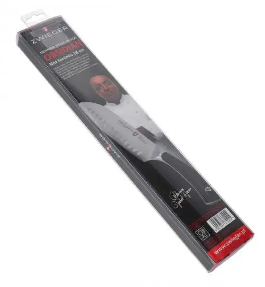 ZWIEGER OBSIDIAN Nóż Santoku 18 cm / niemiecka stal nierdzewna