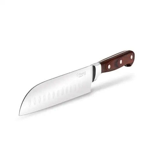 STARKE PRO SILVA Stalowy nóż japoński santoku / szefa kuchni 18 cm