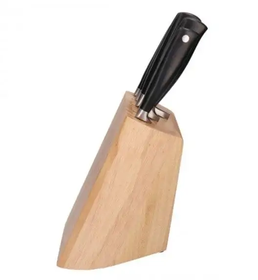 ZWIEGER HEVEA Komplet 5 noży w bloku drewnianym / stal nierdzewna + drewno kauczukowe