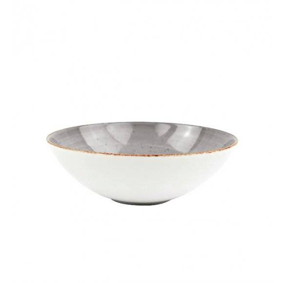 LUBIANA BOSS 6630Z Serwis obiadowo - kawowy 30 el / 6 osób / szary / porcelana ręcznie malowana