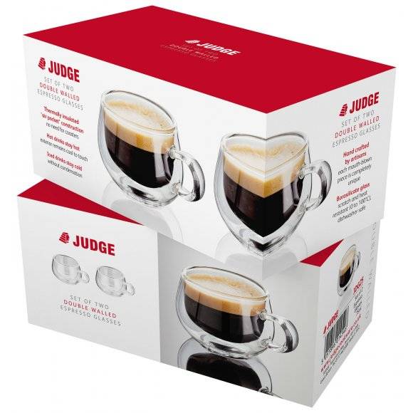 JUDGE Zestaw 2 filiżanek do espresso o podwójnych ściankach / 75 ml