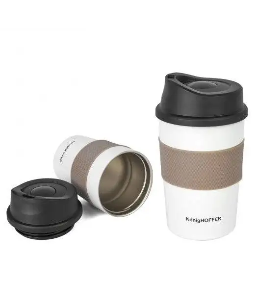 KonigHOFFER ELLIOT Kubek termiczny 330 ml  / biały / stal nierdzewna