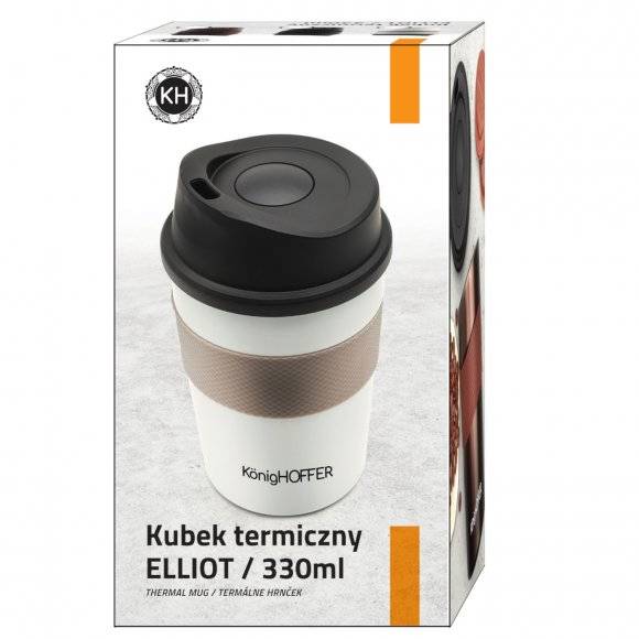 KonigHOFFER ELLIOT Kubek termiczny 330 ml / czarny / stal nierdzewna