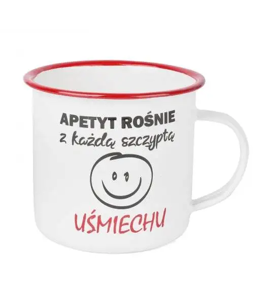 TADAR RETRO Kubek / garnuszek emaliowany Apetyt / 750 ml / indukcja