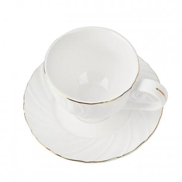 TADAR SONATA Komplet 2 Filiżanki ze spodkami 280 ml / Porcelana