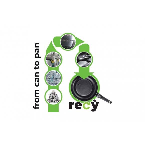MONETA RECY Patelnia do zapiekania / gotowania 24 cm / aluminium z recyklingu / indukcja