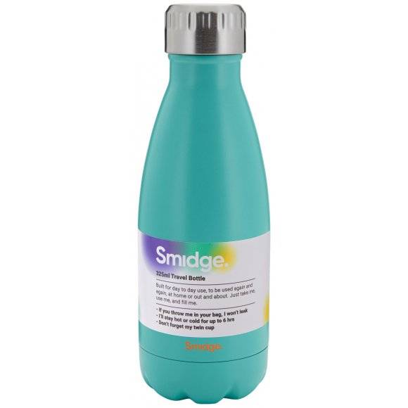 SMIDGE Butelka termiczna 325 ml Aqua / stal nierdzewna / niebieska