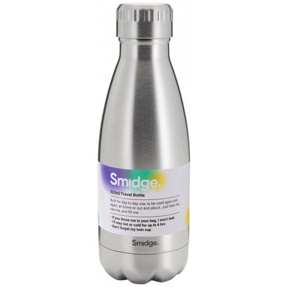 SMIDGE Butelka termiczna 325 ml Steel / stal nierdzewna / stalowa