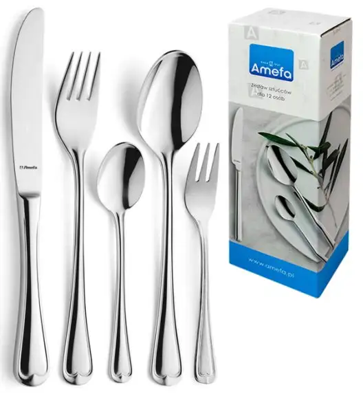 AMEFA ELEGANCE Sztućce UE Komplet 60 el w pudełku / 12 osób / połysk