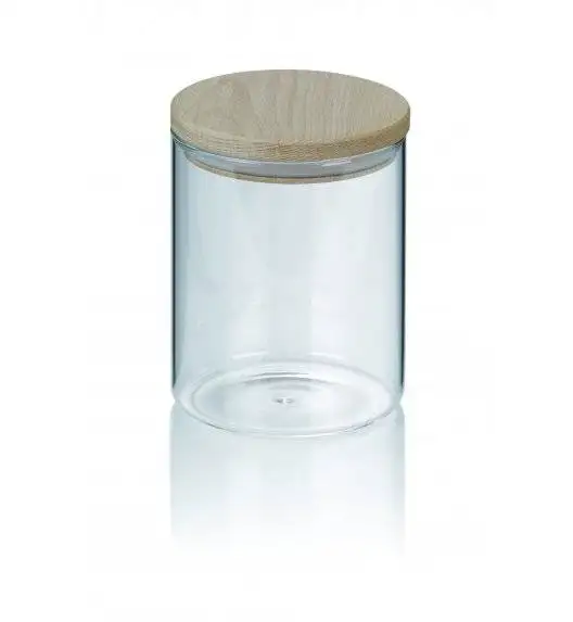KELA AMELIE Pojemnik szklany 800 ml / drewniana pokrywka