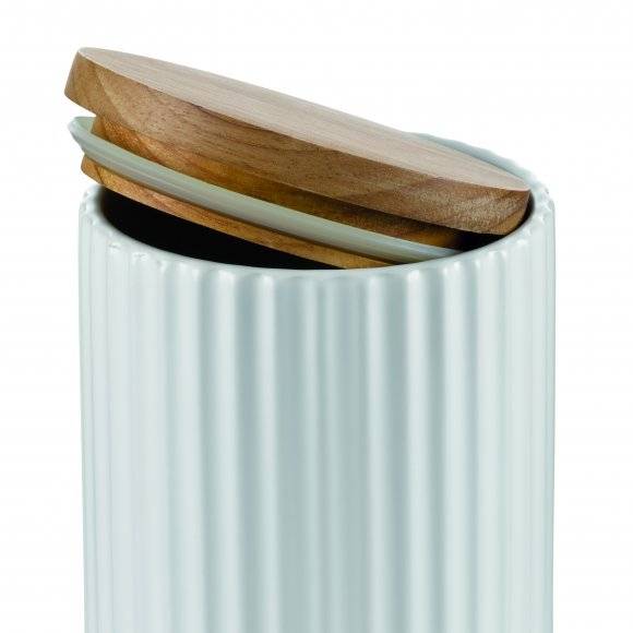 KELA MELLIS Pojemnik kuchenny 750 ml z bambusową pokrywką ⌀ 10 cm / ceramika