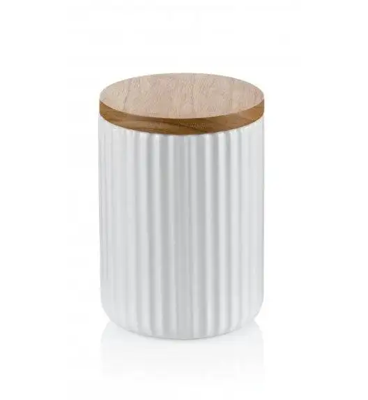 WYPRZEDAŻ! KELA MELLIS Pojemnik kuchenny 750 ml  z bambusową pokrywką ⌀ 10 cm / ceramika