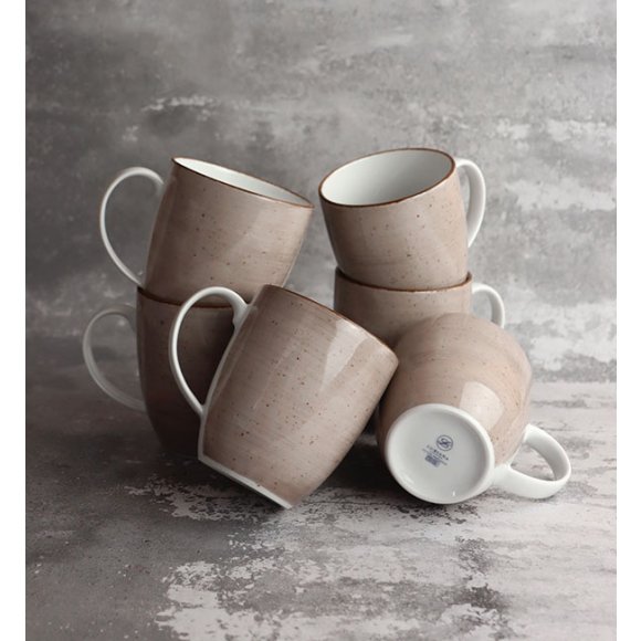 LUBIANA BOSS 6630T Kubek 380 ml 12 os / 12 el / brązowy / porcelana ręcznie malowana