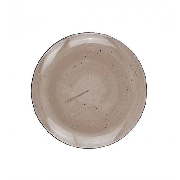 LUBIANA BOSS 6630T Talerz deserowy 20,5 cm / brązowy / porcelana ręcznie malowana