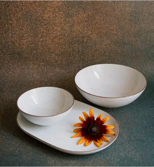 LUBIANA BOSS 6630U Salaterka 15 cm / budyniowy / porcelana ręcznie malowana