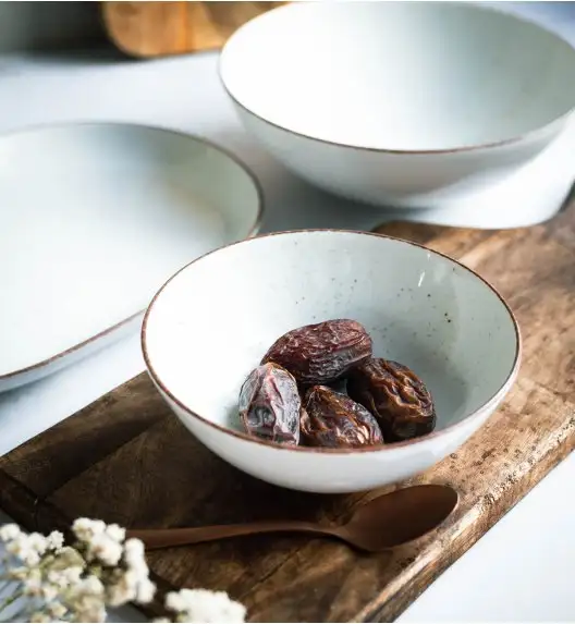 LUBIANA BOSS 6630U 12 x Salaterka 15 cm / budyniowy / porcelana ręcznie malowana