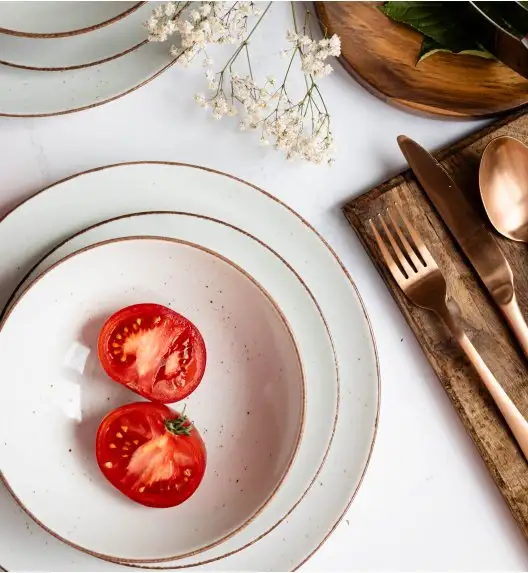 LUBIANA BOSS 6630U 12 x Salaterka 15 cm / budyniowy / porcelana ręcznie malowana