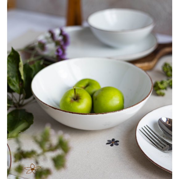 LUBIANA BOSS 6630U Salaterka 21 cm / budyniowy / porcelana ręcznie malowana