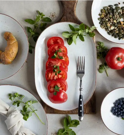 LUBIANA BOSS 6630U Półmis 28 cm / budyniowy / porcelana ręcznie malowana