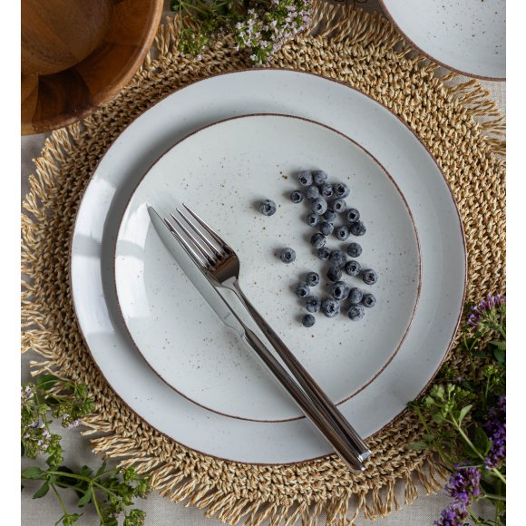 LUBIANA BOSS 6630U Talerz deserowy 20,5 cm / budyniowy / porcelana ręcznie malowana