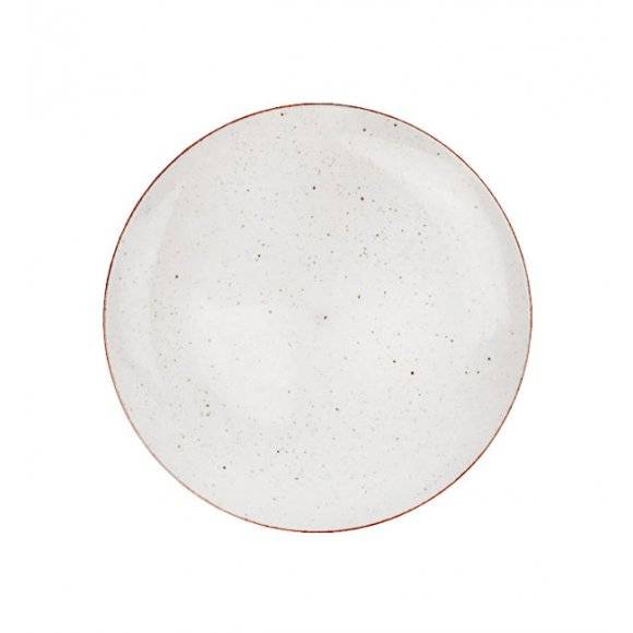 LUBIANA BOSS 6630U Komplet Talerze deserowe 20,5 cm / 12 os / 12 el / budyniowy / porcelana ręcznie malowana