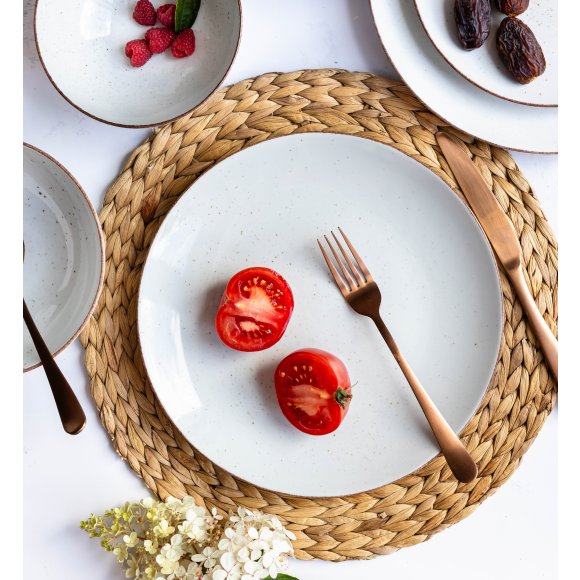 LUBIANA BOSS 6630U Talerz obiadowy 27 cm / budyniowy / porcelana ręcznie malowana