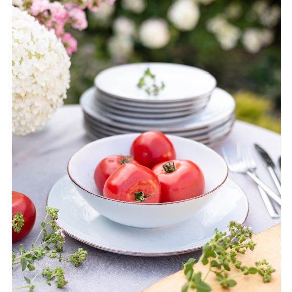 LUBIANA BOSS 6630U Talerz głęboki 18 cm / budyniowy / porcelana ręcznie malowana