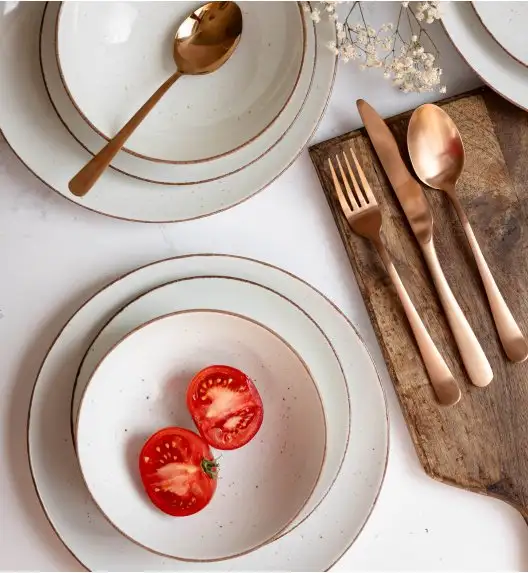 LUBIANA BOSS 6630U Talerz głęboki 18 cm / budyniowy / porcelana ręcznie malowana