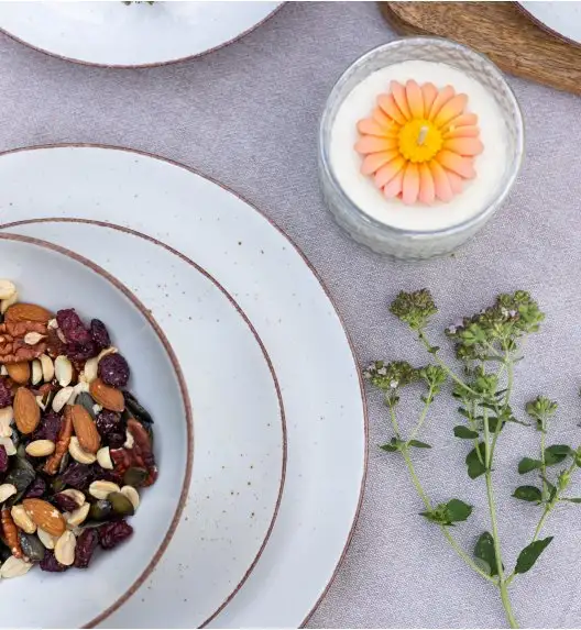 LUBIANA BOSS 6630U Serwis obiadowo - kawowy 120 el / 24 osoby / budyniowy / porcelana ręcznie malowana