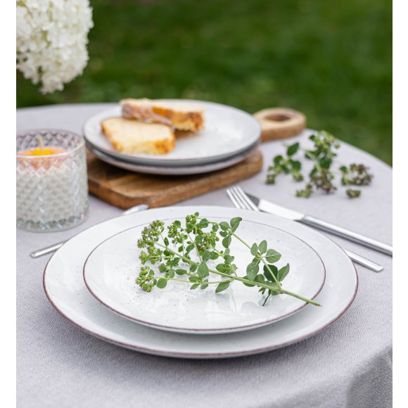 LUBIANA BOSS 6630U Serwis obiadowy 72 el / 24 osoby / budyniowy / porcelana ręcznie malowana