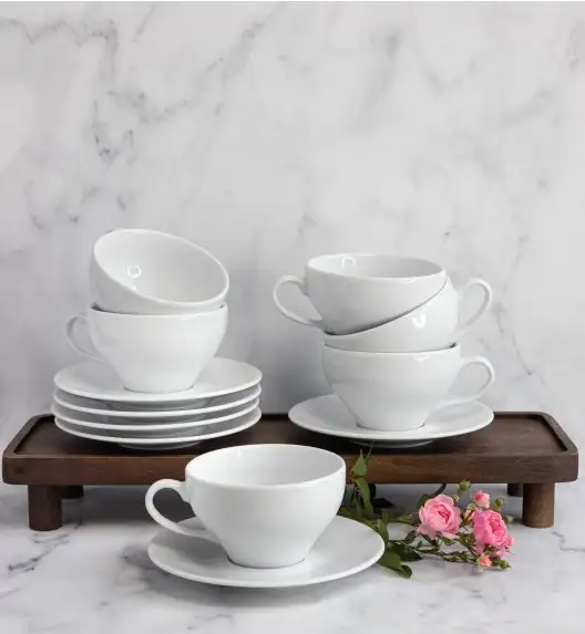 LUBIANA PAULA Komplet Filiżanka 300 ml + spodek 17 cm / 12 os / 24 el 