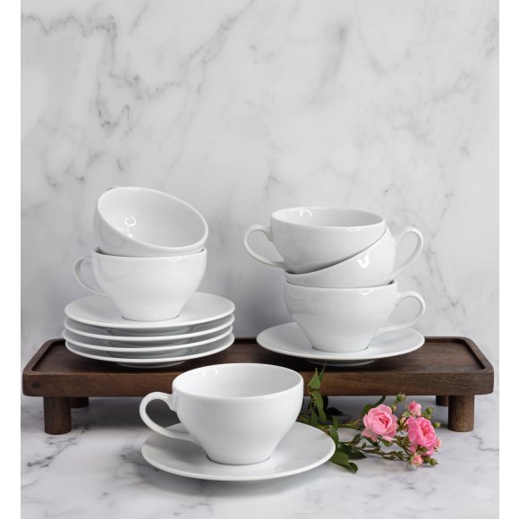 LUBIANA PAULA Komplet Filiżanka 300 ml + spodek 17 cm / 12 os / 24 el 