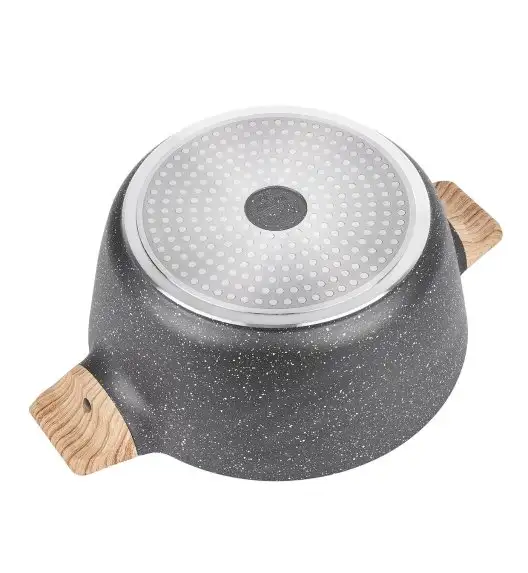 KonigHOFFER FEGATO Garnek granitowy z pokrywką 6,2 L / Greblon C3 Granite