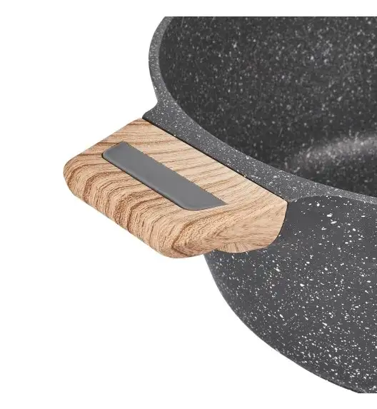 KonigHOFFER FEGATO Garnek granitowy z pokrywką 6,2 L / Greblon C3 Granite