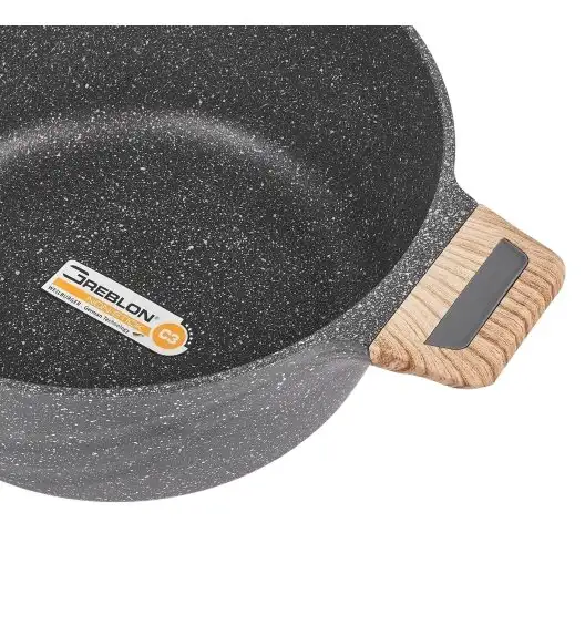 KonigHOFFER FEGATO Garnek granitowy z pokrywką 6,2 L / Greblon C3 Granite