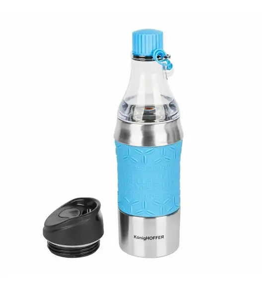 KonigHOFFER TROY Butelka termiczna / kubek 2w1 / 350-500 ml / błękitna