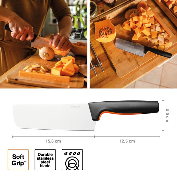 FISKARS FUNCTIONAL FORM 1057537 Nóż Nakiri 16 cm / stal nierdzewna 