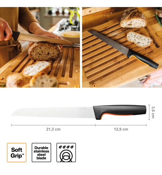 FISKARS FUNCTIONAL FORM 1057538 Nóż do chleba 21 cm / stal nierdzewna 