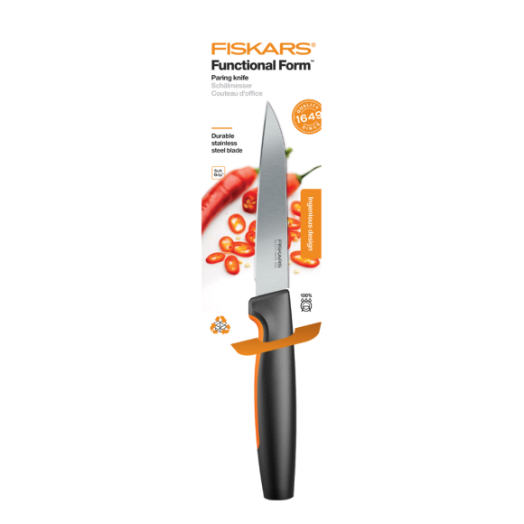 FISKARS FUNCTIONAL FORM 1057542 Nóż do obierania 11 cm / stal nierdzewna 
