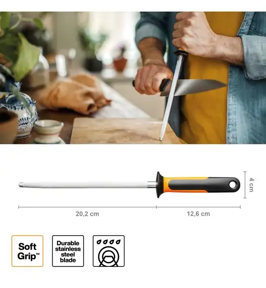 FISKARS FUNCTIONAL FORM 1057549 Ostrzałka stalowa 20 cm / stal nierdzewna