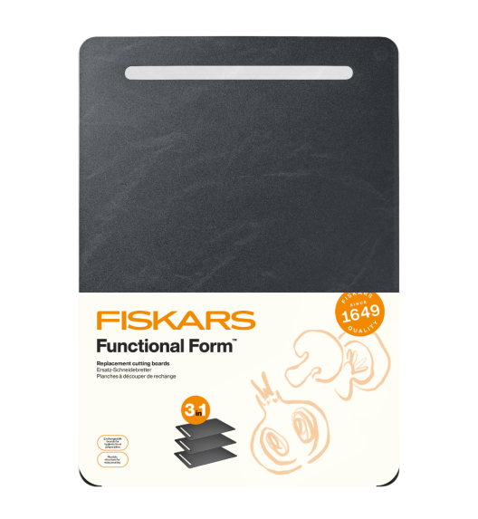 FISKARS FUNCTIONAL FORM Zestaw 3 wymiennych desek do krojenia / nakładek z tworzywa sztucznego