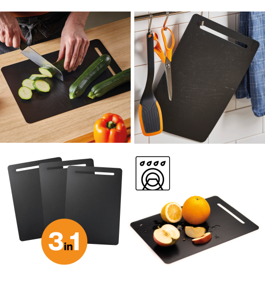 FISKARS FUNCTIONAL FORM Zestaw 3 wymiennych desek do krojenia / nakładek z tworzywa sztucznego