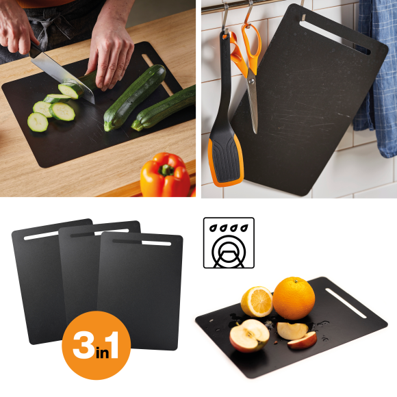 FISKARS FUNCTIONAL FORM Zestaw 3 wymiennych desek do krojenia / nakładek z tworzywa sztucznego