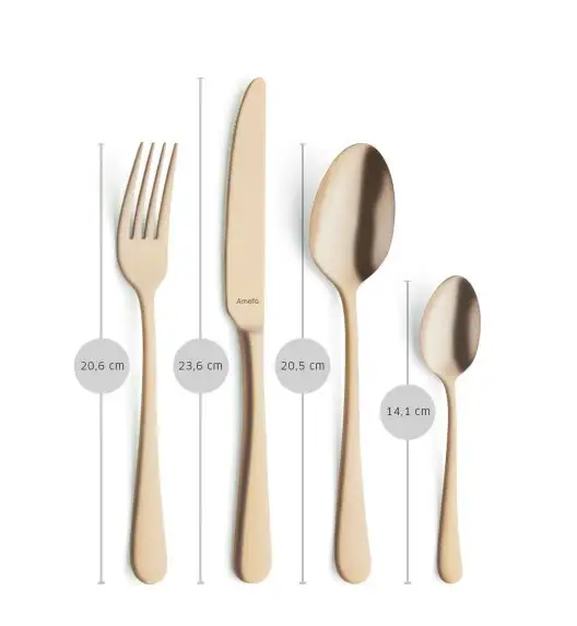 AMEFA AUSTIN VINTAGE Sztućce UE 24 el pudełko / 6 os RETRO STYL / złote / wieczysta gwarancja